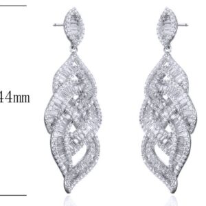 SE29590, Ladies' Moissanite Ring, S925, Rhodium Plated, White, 10.21g