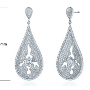 SE11685, Ladies' Moissanite Ring, S925, Rhodium Plated, White, 13.55g