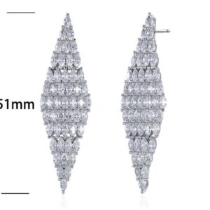SE16367, Ladies' Moissanite Ring, S925, Rhodium Plated, White, 9.72g