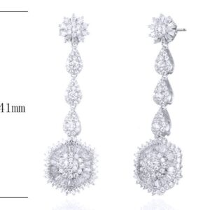 SE27549, Ladies' Moissanite Ring, S925, Rhodium Plated, White, 6.17g