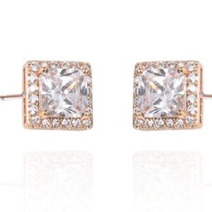 SE38606, Ladies' Moissanite Earring, S925, Rhodium Plated, White, 2.43g