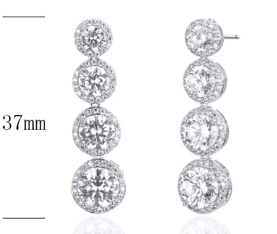SE22707, Ladies' Moissanite Ring, S925, Rhodium Plated, White, 9.81g