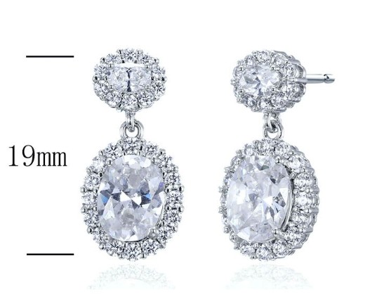 SE18046, Ladies' Moissanite Ring, S925, Rhodium Plated, White, 4.29g