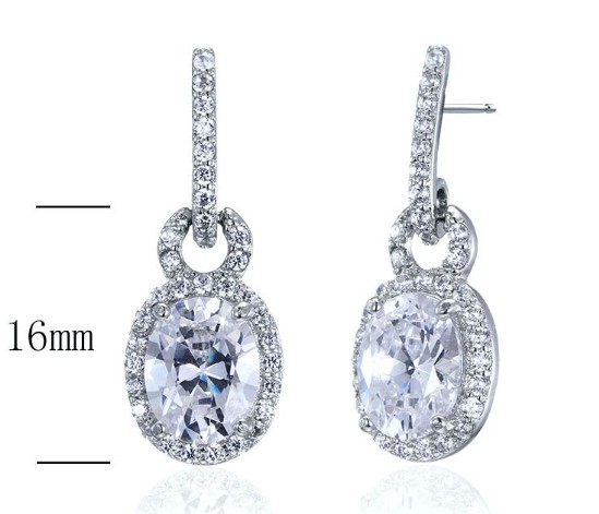SE18041, Ladies' Moissanite Ring, S925, Rhodium Plated, White, 3.29g
