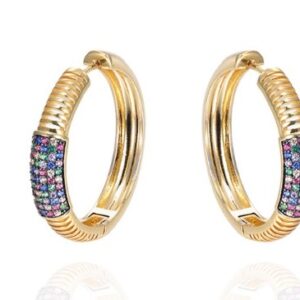 SE38768-C, Ladies' Moissanite Earring, S925, Rhodium + Black Rhodium Plated, Silver, 15.21g