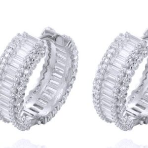 SE31413, Ladies' Moissanite Ring, S925, Rhodium Plated, White, 8.92g