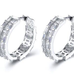 SE20028, Ladies' Moissanite Ring, S925, Rhodium Plated, White, 2.81g