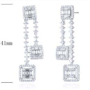 SE30116, Ladies' Moissanite Ring, S925, Rhodium Plated, White, 6.6g