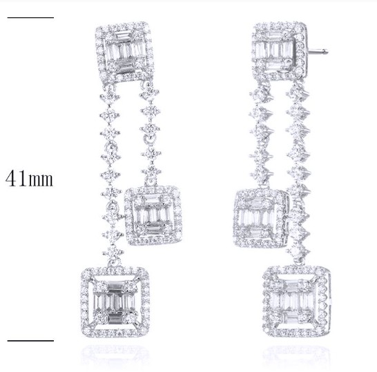 SE30116, Ladies' Moissanite Ring, S925, Rhodium Plated, White, 6.6g