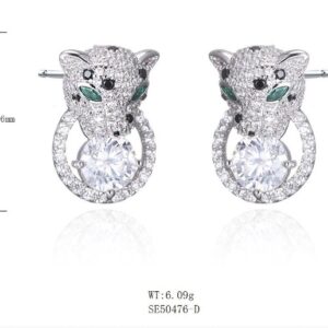 SE50476, Ladies' Moissanite Ring, S925, Rhodium Plated, White, 6g