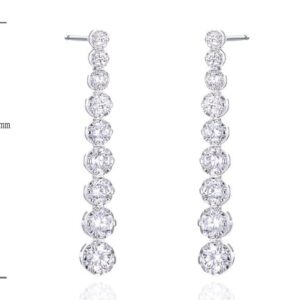 SE41520, Ladies' Moissanite Ring, S925, Rhodium Plated, White, 4.62g