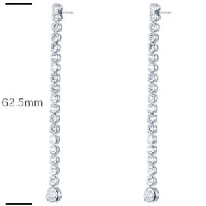 SE18020, Ladies' Moissanite Ring, S925, Rhodium Plated, White, 5.46g