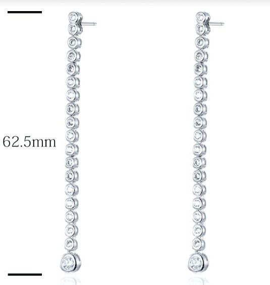 SE18020, Ladies' Moissanite Ring, S925, Rhodium Plated, White, 5.46g