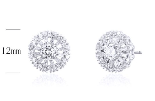 SE24957, Ladies' Moissanite Ring, S925, Rhodium Plated, White, 3.03g