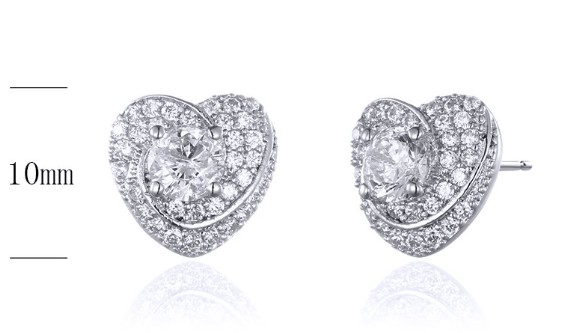 SE24033, Ladies' Moissanite Ring, S925, Rhodium Plated, White, 2.1g