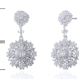 SE26791, Ladies' Moissanite Ring, S925, Rhodium Plated, White, 6.26g