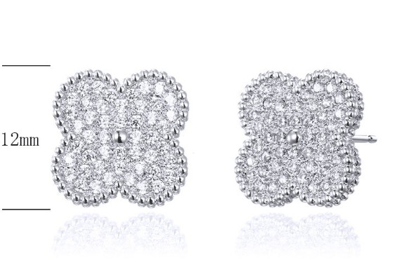 SE26392, Ladies' Moissanite Ring, S925, Rhodium Plated, White, 2.87g