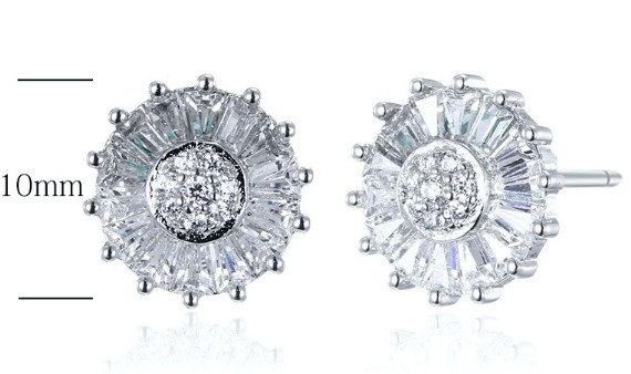 SE19008, Ladies' Moissanite Ring, S925, Rhodium Plated, White, 1.96g