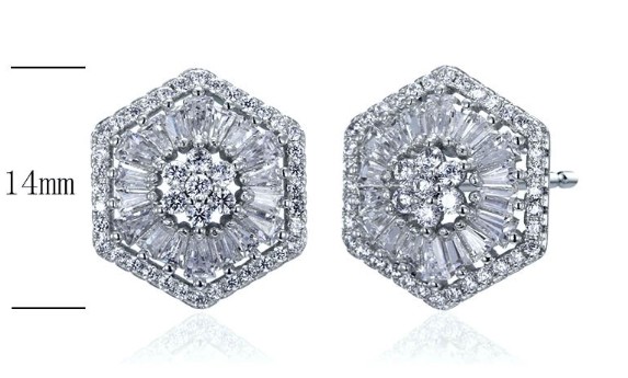 SE17721, Ladies' Moissanite Ring, S925, Rhodium Plated, White, 4.83g