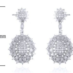 SE26878, Ladies' Moissanite Ring, S925, Rhodium Plated, White, 5.44g