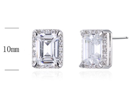 SE18166, Ladies' Moissanite Ring, S925, Rhodium Plated, White, 3.09g
