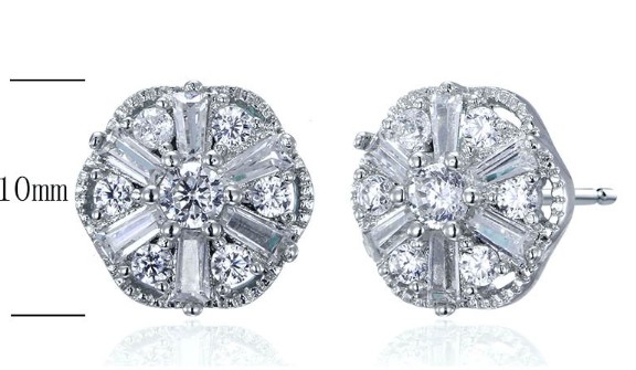 SE18177, Ladies' Moissanite Ring, S925, Rhodium Plated, White, 2.57g
