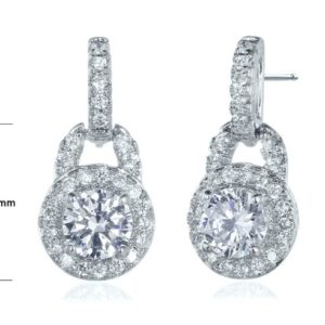 SE12911, Ladies' Moissanite Ring, S925, Rhodium Plated, White, 2.77g