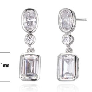 SE32827, Ladies' Moissanite Ring, S925, Rhodium Plated, White, 2.87g