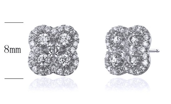 SE24938, Ladies' Moissanite Ring, S925, Rhodium Plated, White, 2.08g