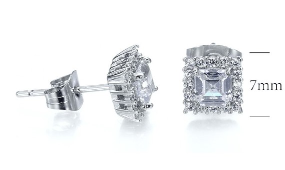 SE18114, Ladies' Moissanite Ring, S925, Rhodium Plated, White, 1.74g