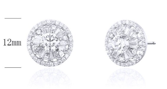 SE24888, Ladies' Moissanite Ring, S925, Rhodium Plated, White, 2.64g