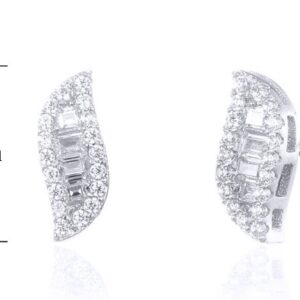 SE24619, Ladies' Moissanite Ring, S925, Rhodium Plated, White, 1.33g