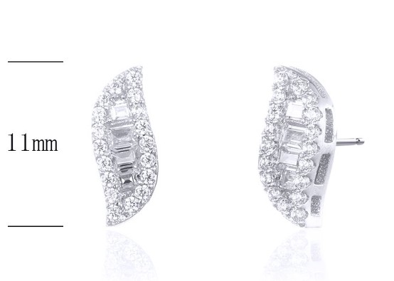 SE24619, Ladies' Moissanite Ring, S925, Rhodium Plated, White, 1.33g