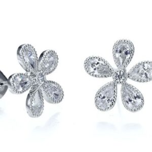 SE18107, Ladies' Moissanite Ring, S925, Rhodium Plated, White, 2.39g