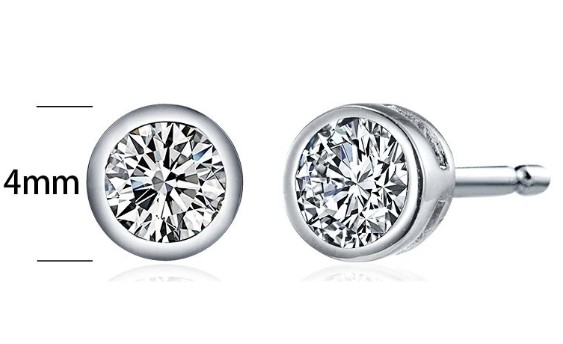 SE15899, Ladies' Moissanite Ring, S925, Rhodium Plated, White, 0.74g