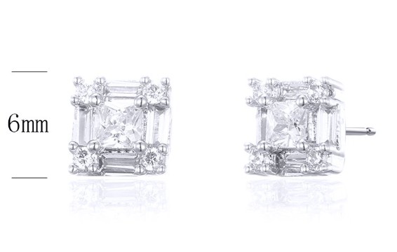 SE25357, Ladies' Moissanite Ring, S925, Rhodium Plated, White, 1.38g