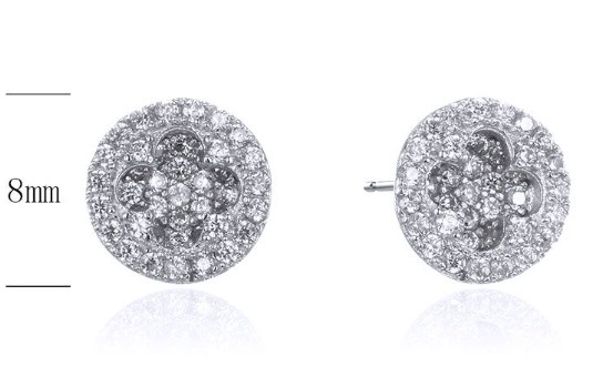 SE26002, Ladies' Moissanite Ring, S925, Rhodium Plated, White, 1.53g
