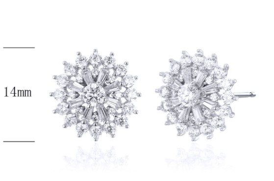 SE21556, Ladies' Moissanite Ring, S925, Rhodium Plated, White, 3.28g