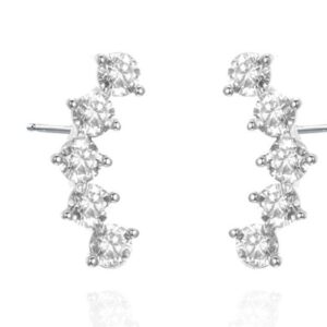 SE40614, Ladies' Moissanite Ring, S925, Rhodium Plated, White, 2.46g