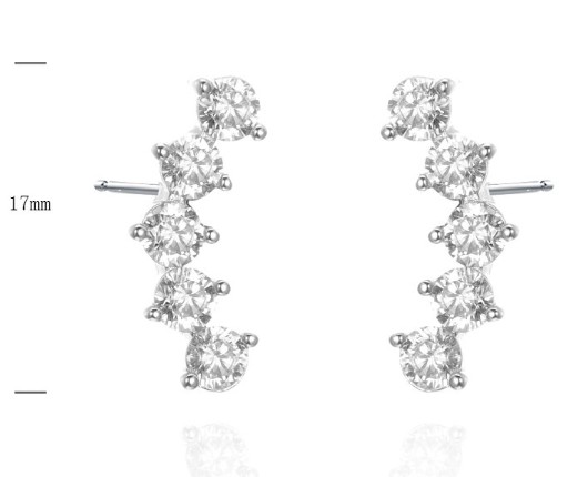 SE40614, Ladies' Moissanite Ring, S925, Rhodium Plated, White, 2.46g