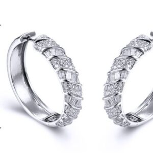 SE23751, Ladies' Moissanite Ring, S925, Rhodium Plated, White, 11.44g
