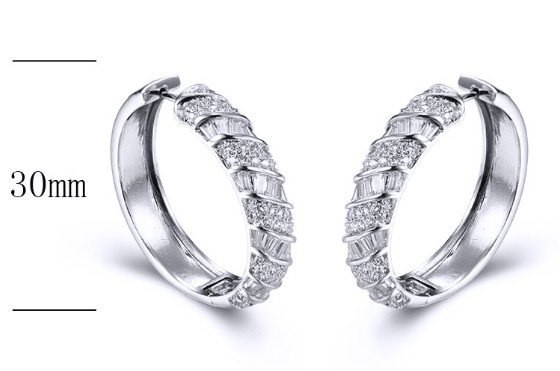 SE23751, Ladies' Moissanite Ring, S925, Rhodium Plated, White, 11.44g