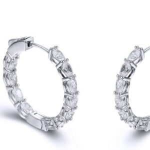 SE25846, Ladies' Moissanite Ring, S925, Rhodium Plated, White, 5.85g