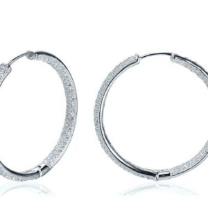 SE04472, Ladies' Moissanite Ring, S925, Rhodium Plated, White, 9.42g