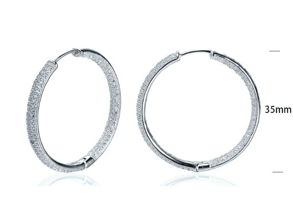 SE04472, Ladies' Moissanite Ring, S925, Rhodium Plated, White, 9.42g