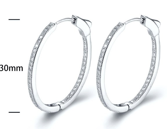 SE18945, Ladies' Moissanite Ring, S925, Rhodium Plated, White, 6.16g