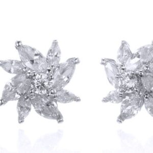 SE30698, Ladies' Moissanite Ring, S925, Rhodium Plated, White, 2.92g