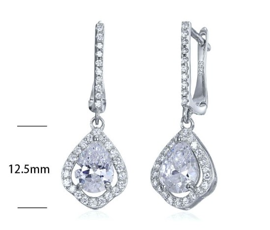 SE10183, Ladies' Moissanite Ring, S925, Rhodium Plated, White, 4.2g