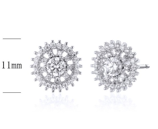 SE22202, Ladies' Moissanite Ring, S925, Rhodium Plated, White, 2.48g