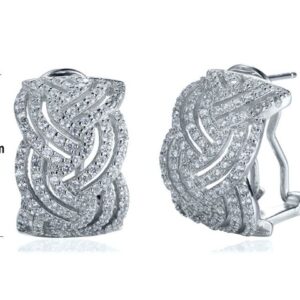 SE04960, Ladies' Moissanite Ring, S925, Rhodium Plated, White, 7.5g